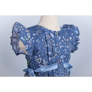 váy bé gái chân váy hoa nhí xanh xếp ly TL10 váy cho bé gái xinh xắn thời trang, đường may đều đẹp chắc chắc
