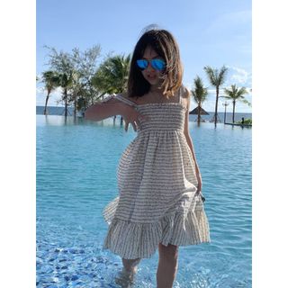 váy bé gái chân váy maxi đi biển 2 dây kẻ hoa TL26 váy cho bé gái xinh xắn thời trang, đường may đều đẹp chắc chắc
