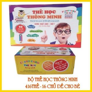 Bộ thẻ học thông minh cho bé  Bộ thẻ song ngữ Anh Việt 16 chủ đề (416 thẻ PCS) giá sỉ