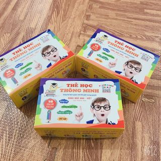 Bộ thẻ học thông minh cho bé Bộ thẻ song ngữ Anh Việt 16 chủ đề (416 thẻ PCS)
