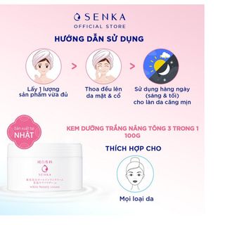 KEM DƯỠNG TRẮNG DA NÂNG TÔNG 3 IN 1 100G - SENKA