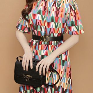 Đầm sơ mi kèm nịt bigsize cao cấp D96527