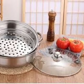 Bộ Xửng Hấp 2 Tầng 28cm, Nồi Hấp 2 Tầng Inox