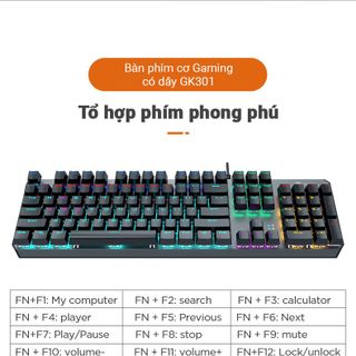 Lecoo - Bàn phím cơ gaming Blue Switch GK301 - 104 Key Rollover