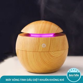 Máy phun sương tạo ẩm khuếch tán tinh dầu vân gỗ xông tinh dầu sát khuẩn không khí hoạt động êm ái không gây tiếng ồn