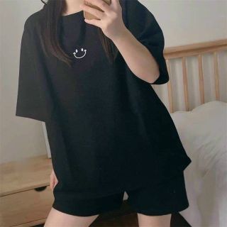 Đồ bộ mặc nhà in miệng cười chất thun cotton co giản thoáng mát freesize dưới 60kg