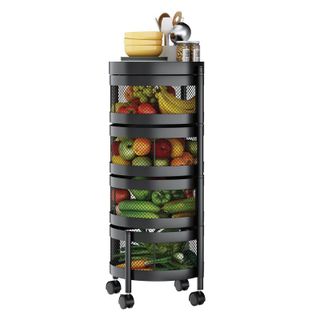 KỆ TRÒN XOAY ĐỰNG RAU CỦ QUẢ 5 TẦNG