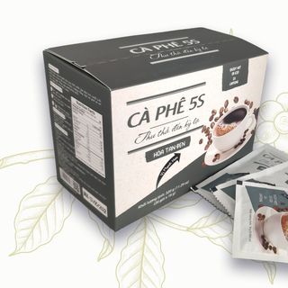 Cà Phê 5S Hòa Tan Đen 2in1 - Hộp 20 gói x 16gram đến từ thương hiệu CÀ PHÊ NĂM GIÂY