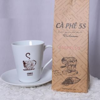 CÀ PHÊ MOKA 250gr rang xay mộc, chất lượng cao cấp đến từ thương hiệu CÀ PHÊ NĂM GIÂY [5S]