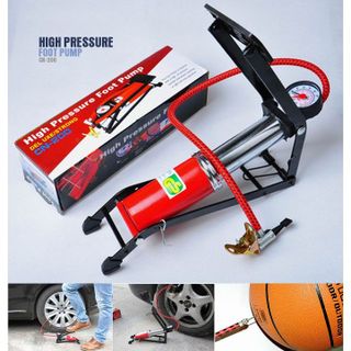 Bơm hơi đạp chân mini cho ÔTÔ, Bơm xe máy, bơm xe đạp, bơm bóng đa năng và tiện dụng