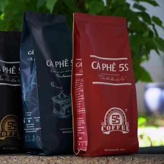 CÀ PHÊ HỖN HỢP [ARABICA, ROBUSTA, CULI] 500gr rang hạt/xay thơm ngon đến từ thương hiệu CÀ PHÊ NĂM GIÂY [5S]