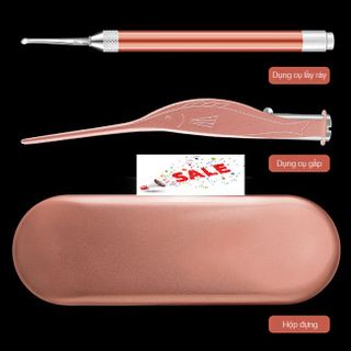 Bộ dụng cụ lấy ráy tai có đèn led cao cấp -dụng cụ lấy ráy tai thông minh 3 in 1 có đèn led
