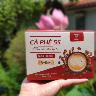 Cà Phê 5S Hòa Tan 3in1  - Hộp 20 gói x 16gram đến từ thương hiệu CÀ PHÊ NĂM GIÂY