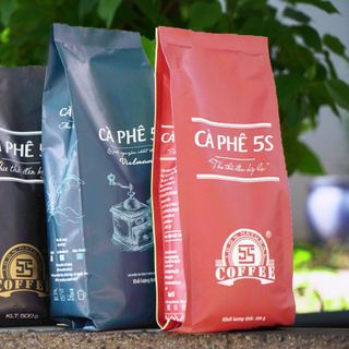 CÀ PHÊ ROBUSTA 100% Nguyên Chất Sàn 18  500gr rang xay mộc, chất lượng cao cấp đến từ thương hiệu CÀ PHÊ NĂM GIÂY [5S]