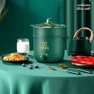 Nồi Điện Đa Năng Cao Cấp, Nồi Lẩu Điện Mini Nồi Cơm Điện Mini Đa Năng, Ca Nấu Mì Chống Dính 1.8L