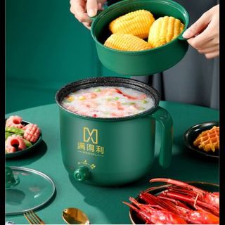 Nồi Điện Đa Năng Cao Cấp, Nồi Lẩu Điện Mini Nồi Cơm Điện Mini Đa Năng, Ca Nấu Mì Chống Dính 1.8L
