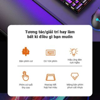 Lecoo - Bàn phím cơ Gaming LED KG1101 - 26 Key Rollover