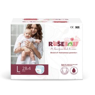 5 Thùng Bỉm Quần cao cấp Rose Baby - 4 Bịch/Thùng giá sỉ