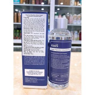***Nước Hoa Hồng Không Mùi Klairs Dành Cho Da Nhạy Cảm 180ml