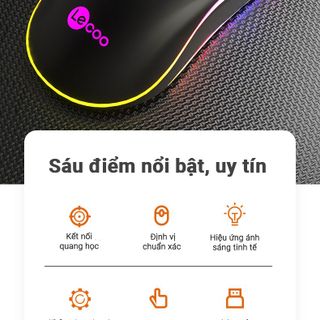 Lecoo - Chuột Gaming LED MS108 - 7 phím chức năng