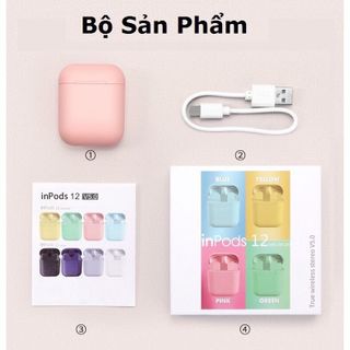 Tai nghe bluetooth không dây inpods i12 TWS gaming nhét tai, tai phone bluetooth giá rẻ cho IP, Android/iOs Sagopy