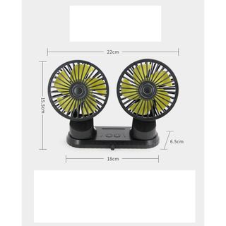 0Quạt Mini Xoay 360 Độ Cổng USB Dùng Cho Ô Tô 12V/24V, Bàn Làm Việc