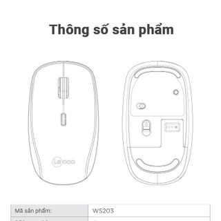 Lecoo - Chuột laptop/pc văn phòng không dây WS203