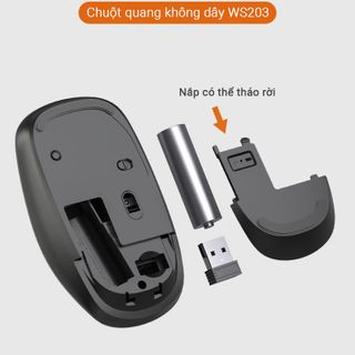 Lecoo - Chuột laptop/pc văn phòng không dây WS203