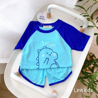 Bộ Thun Lạnh cộc tay phối Minky Mom