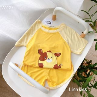 Bộ Thun Lạnh cộc tay phối Minky Mom