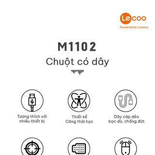 Lecoo - Chuột máy tính văn phòng có dây M1102