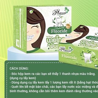 Kem đánh răng Phoca, kem đánh răng cho người niềng răng Thái Lan giúp răng trắng sáng, hơi thở thơm mát