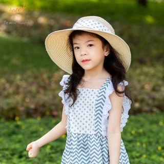 Váy bé gái zic zac phối chấm bi điệu dà. Chất liệu thô lụa
