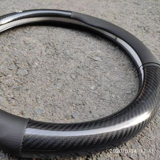 Bọc vô lăng, bọc da vô lăng carbon có logo Mitsubishi