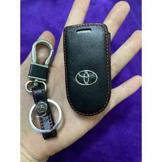 (Tặng quà) Bao Da Chìa Khóa Xe Toyota Rush - Wigo loại 2 Nút Bấm