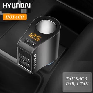 Chính hãng - Tẩu sạc ô tô, tẩu sạc Hyundai, bộ chia sạc ô tô