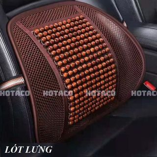 Lót lưng ô tô, đệm lót lưng bằng hạt gỗ, lót ghế ô tô, xe hơi