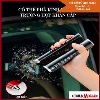 Bảng số điện thoại ô tô có giá đỡ, tặng kèm sáp thơm kiêm búa phá kính chất liệu kim loại cao cấp giá sỉ