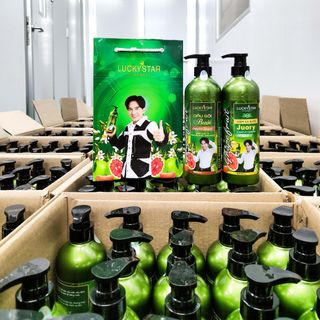 Combo Dầu Gội Và Kem Xả Bưởi Lucky Star 850ml