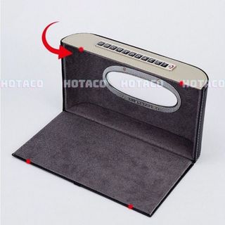Bảng số ô tô, hộp khăn giấy ô tô kèm bảng số điện thoại ô tô, khăn giấy xe hơi