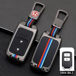 Ốp khóa kim loại phản quang - Vỏ bọc chìa smartkey ô tô Honda Civic, City, CRV, HRV, Accord