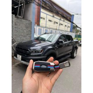 Ốp khóa kim loại - Vỏ bọc chìa smartkey ô tô Ford Ranger XLS, XLT, Wildtrak