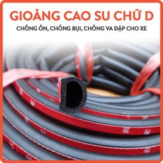 gioăng cao su chữ D, giăng dán nẹp cửa chữ D, giăng chống ồn, nẹp cửa ô tô
