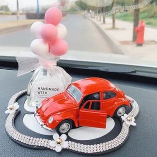 Set decor trang trí hình ô tô + thảm đá hoa trà + lọ bóng đặt taplo , bàn làm việc giá sỉ