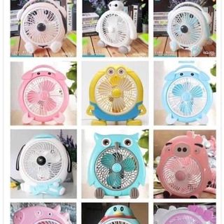 Quạt điện, tích điện mini hình thú, vật nuôi ngộ nghĩnh