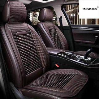 Lót ghế và tựa lưng ô tô hạt gỗ massage cao cấp cho văn phòng, xe hơi, xe khách, xe tải - lót liền hạt gỗ