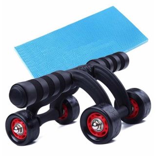 Con lăn tập bụng 4 bánh tặng kèm thảm tập