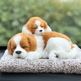 Chó bông , chó cảnh trang trí ô tô, tượng trang trí taplo ô tô