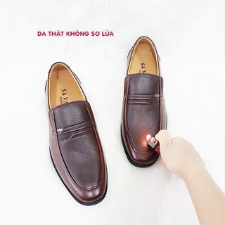 Giày lười nam trung niên cao cấp thông thoáng bảo hành 2 năm- màu nâu
