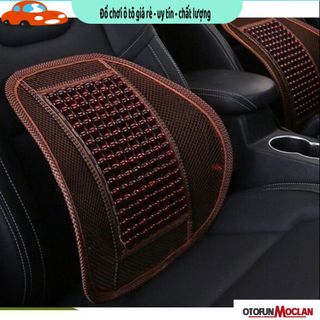 tựa lưng lưới đan hạt gỗ cho ghế ô tô và văn phòng chống mỏi lưng (3 màu đỏ kem nâu ) giá sỉ